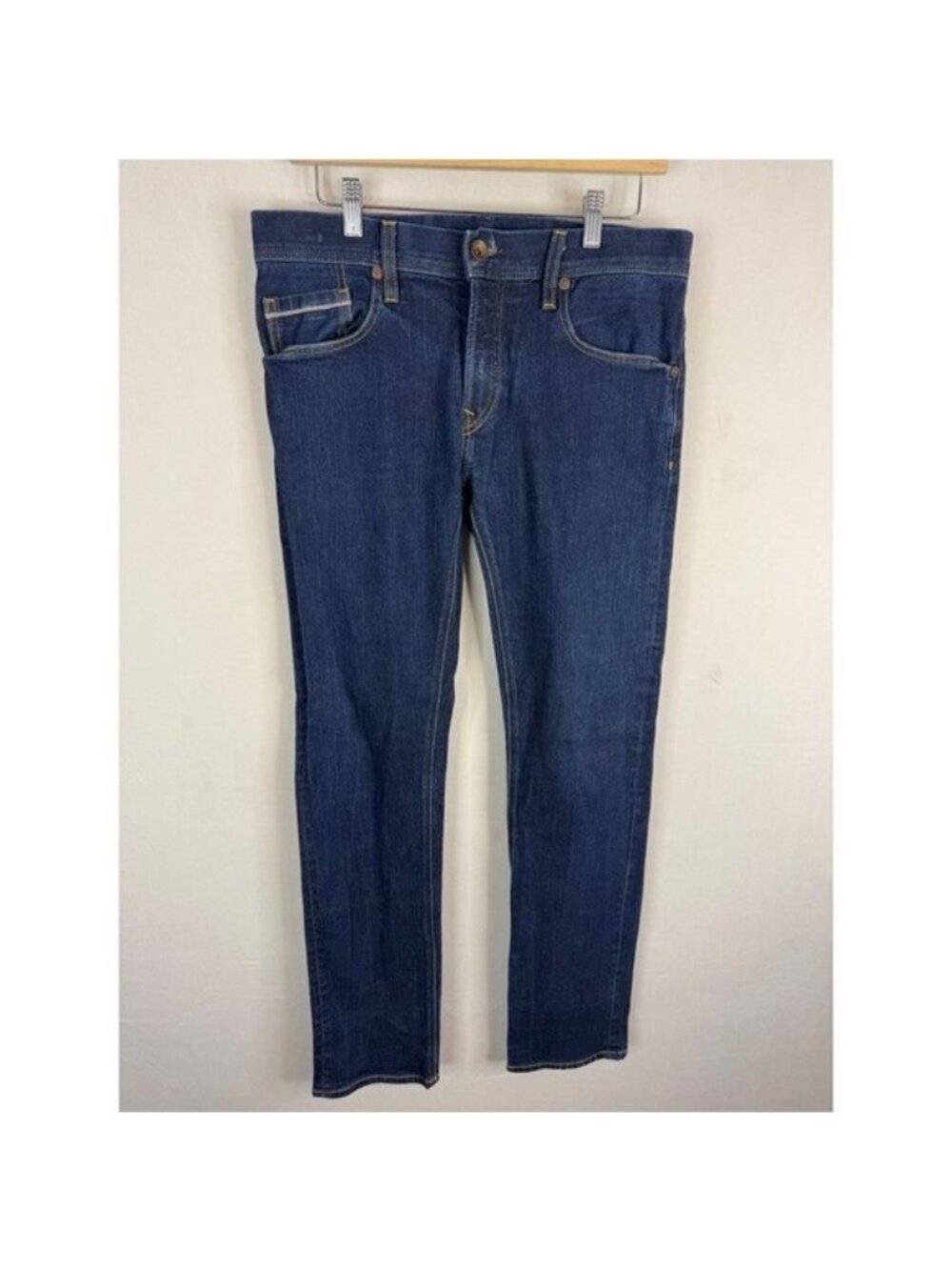 People for Peace Mens Selvedge Denim Jeans Dark Wash Made in USA Indigo 33X34